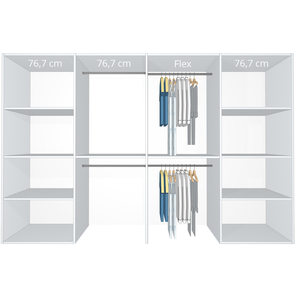 Inventar fra bredde 300 cm til 320 cm - Kitchn - Model A