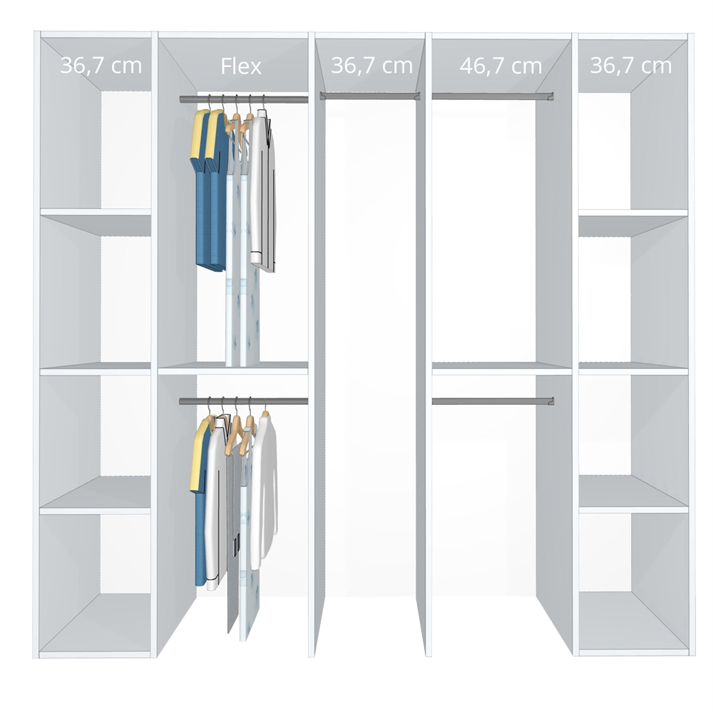 Inventar fra bredde 200 cm til 220 cm - Kitchn - Model B