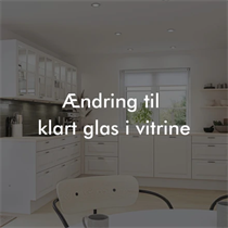 Byt till klart glas i vitrinskåp