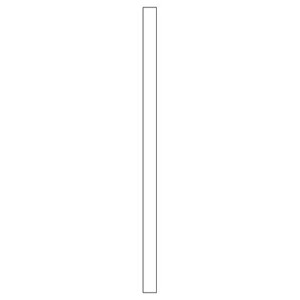 Anpassning till extra högt högskåp<br> H: 214,4 cm B: 10 cm