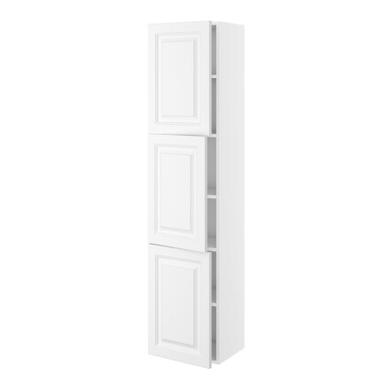 Högskåp badrum med 3 luckor, slimline 