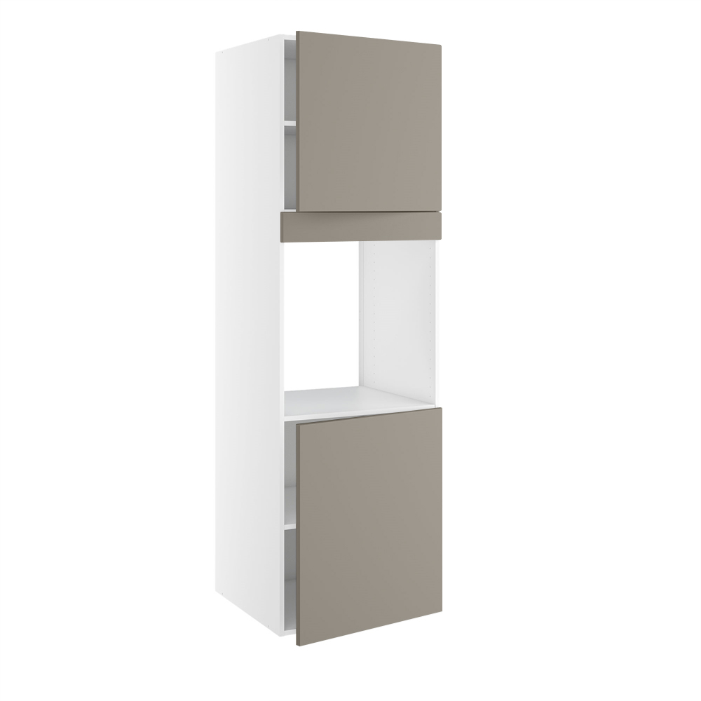 Højskab, t/ovn, 700mm låge, 572mm låge øverst, blændstykke 64mm, hul: 656mm. H:1952 B:600 D:580
