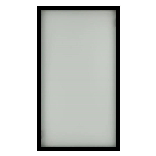 Låg vitrinlucka i aluminium H: 57 cm